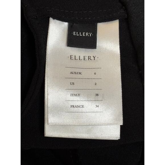 Ellery Black High Noon Frill Sleeve Crop Top Off The Shouder Size 6 AU 2 US - Picture 5 of 7